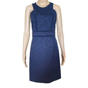 Nwot Rebecca‎ Taylor Blue Sleeveless Sheath Coctail Dress Size 4